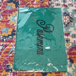 NWT Pashmina Teal Scarf